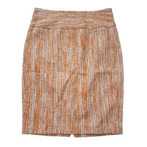 Narciso Rodriguez NWT Textured Orange Skirt Pencil White 38 2